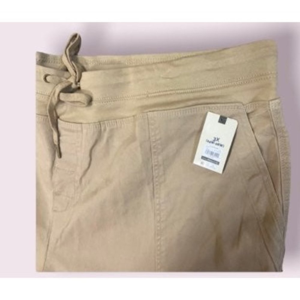 Pants cargo capri bottom tan cream plus size pants - Picture 11 of 11